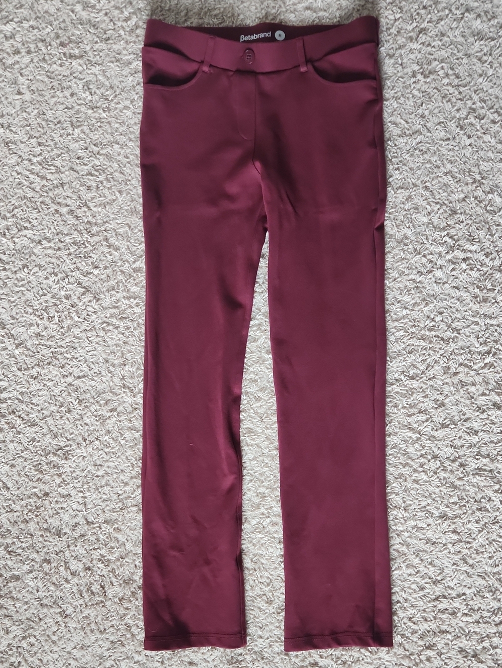Maroon Betabrand 7-pocket Pants Size M
